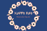 Anemones Apricot. Watercolor Clipart, a Graphic by LABFcreations (Thumbnail 3 of 5)