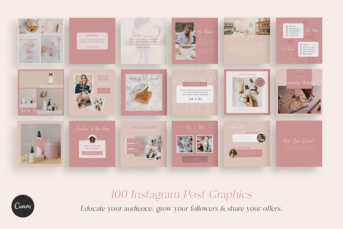 100 Social Media Post Templates, a Social Media Template by Gebers Marketing & Design (Photo 7 of 10)