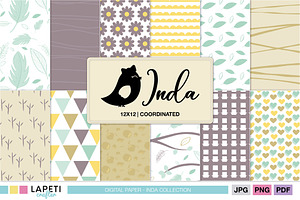 Botanical & Neutral Scrapbook Paper