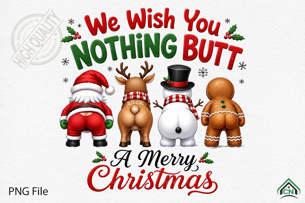 We Wish You Nothing But PNG, a Seasonal Illustration by Craft Nest (Photo 1 of 6)