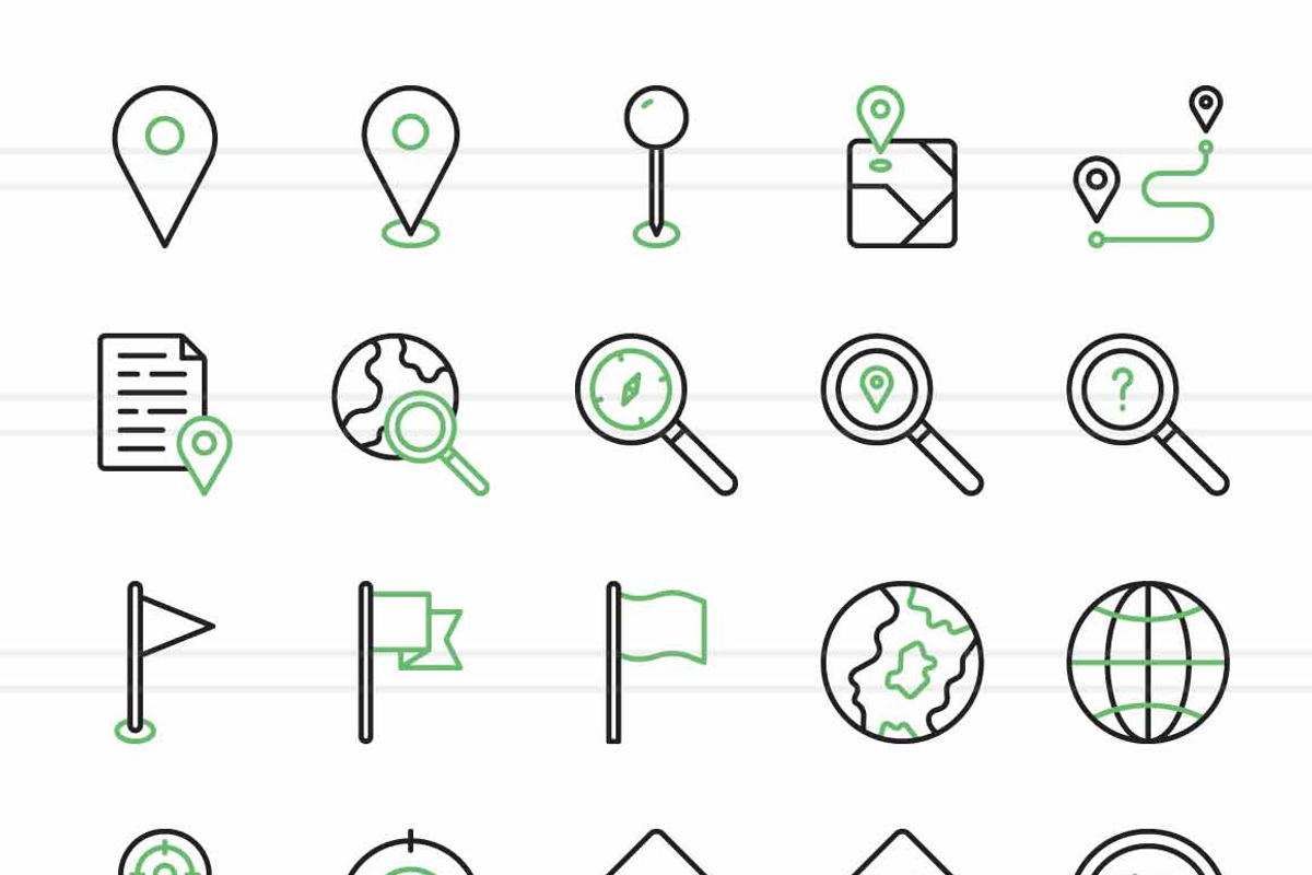 50 Maps & Navigation Green & Black, an Icon by IconBunny (Photo 2 of 2)