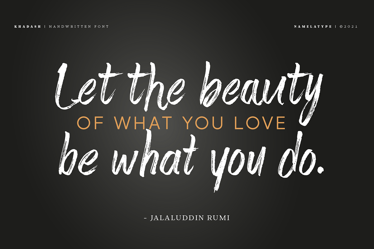 Khadash - Latin & Arabic, a Handwritten Font by Namela Studio (Photo 2 of 10)