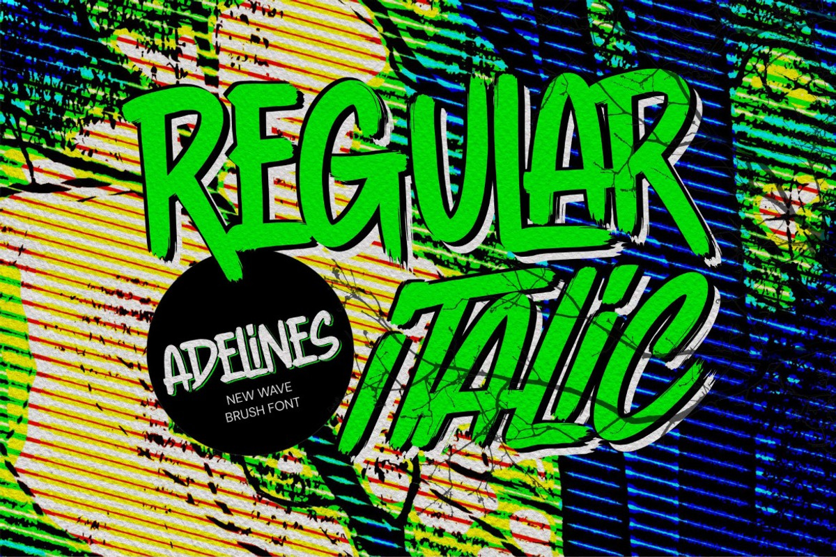 Adelines - Rough Brush Font, a Script Font by Gassstype (Photo 2 of 10)
