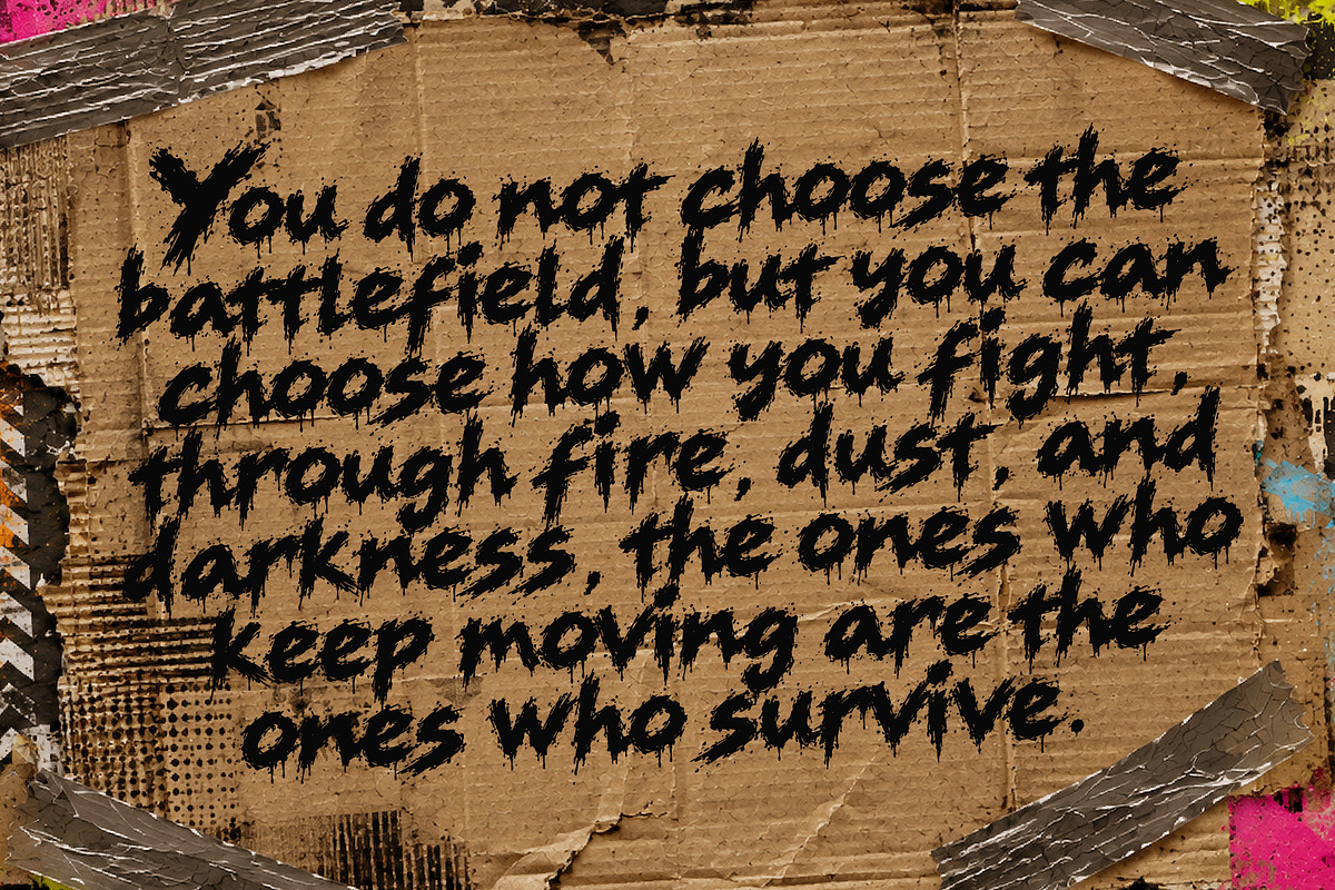 RAVANGE BUSTERS - Bold Grunge Chaos, a Handwritten Font by HypeWorksCo (Photo 8 of 12)