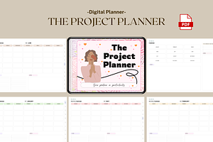 Project Planner, Project Organizer, a Templates & Theme by bellaROSEworkshop