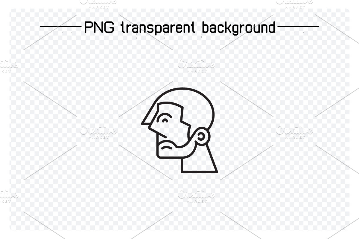 Comic Human Face Profile Icons Set, a Person Illustration by Designfour (Photo 6 of 7)