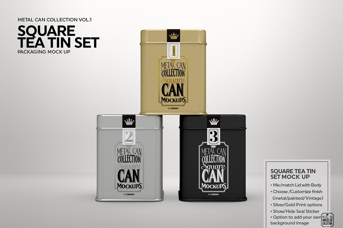 Vol1. Metal Can Mockup Collection, a Cups & Container Mockup by INCDesign (Photo 16 of 27)