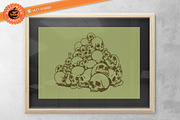 22 Halloween Skull Stamp Brushes, a Brush Add-On by vectstudio (Thumbnail 8 of 10)