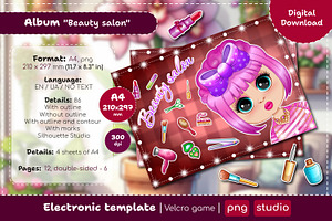 Velcro game for girls "Beauty salon"
