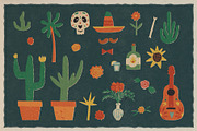 Dia De Los Muertos graphic retro set, a Seasonal Illustration by Paper Cherry (Thumbnail 6 of 16)