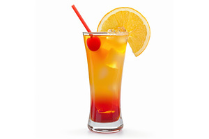 A vibrant Tequila Sunrise cocktail, a Food & Drink Photo by piter.goskov