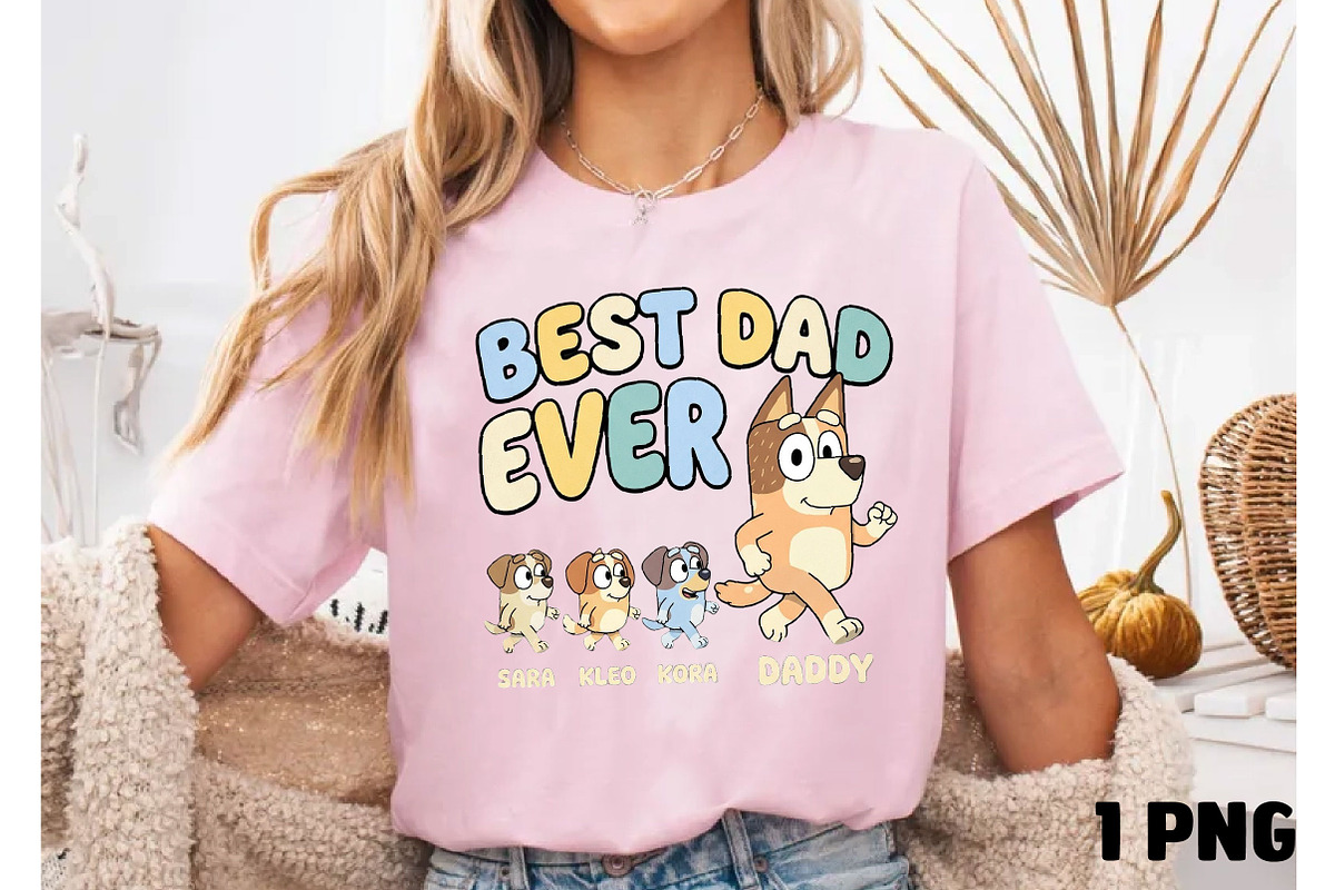 Best Dad Ever T-Shirt PNG, a Seasonal Illustration by DreamCafeArt (Photo 2 of 4)