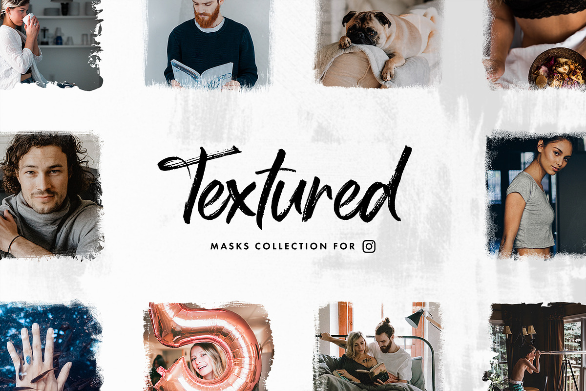 Textured Instagram Masks Collection, a Social Media Template by Design Squad (Photo 1 of 6)