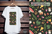 Watercolor Forest Seamless Patterns, a Decorative Illustration by OlDm_Shop (Thumbnail 7 of 10)