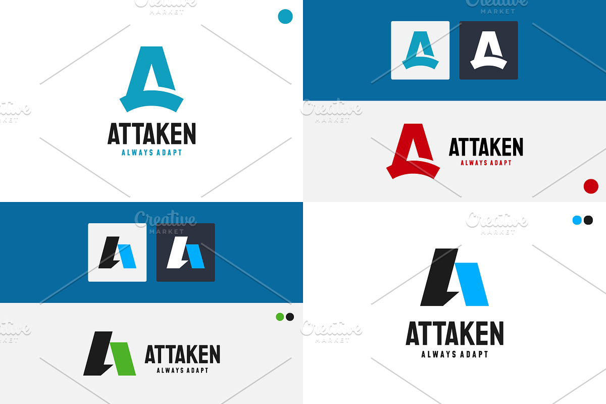 Set of Letter A initial logo designs, a Branding & Logo Template by Lucky Creative (Photo 4 of 5)
