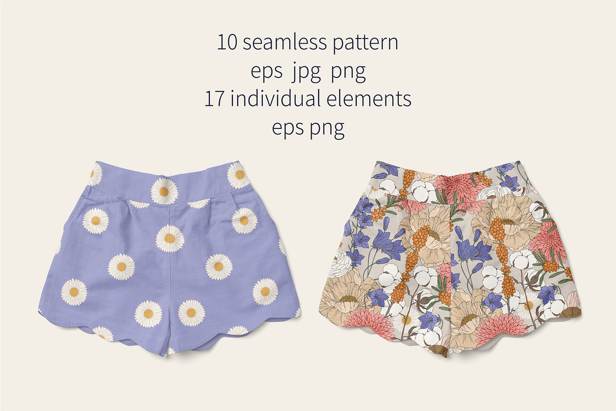 Floral pattern set, a Pattern Graphic by Elona Laff (Photo 4 of 5)