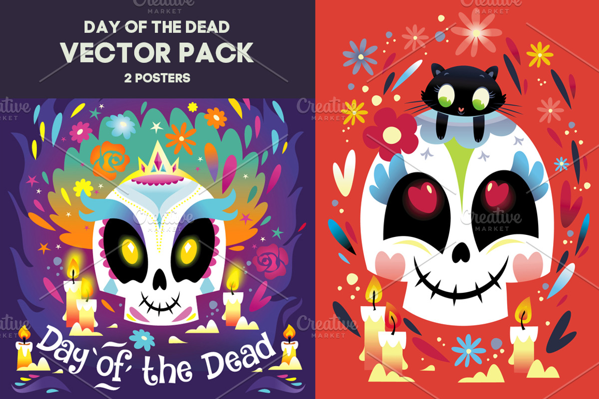 day of the dead  vector pack, an Illustration by Helga Lukas (Photo 1 of 3)