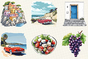Mediterranean Summer Beach Clipart, an Illustration by OK Design (Thumbnail 5 of 5)