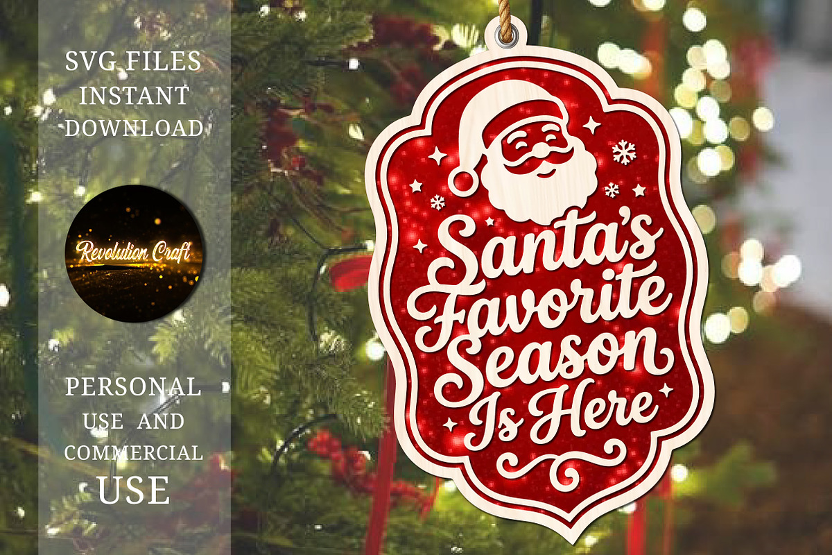 Santa’s Favorite Season Is Here SVG, an Object Graphic by OK Design (Photo 1 of 3)