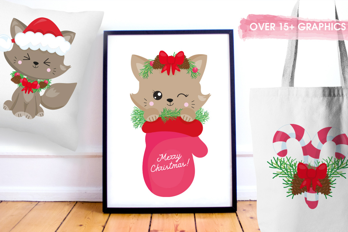 Christmas Cat, a Decorative Illustration by PrettyBundles (Photo 5 of 5)