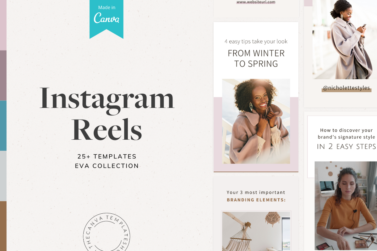 Eva Instagram Reels Canva Templates, a Social Media Template by The Canva Template Shop (Photo 1 of 7)