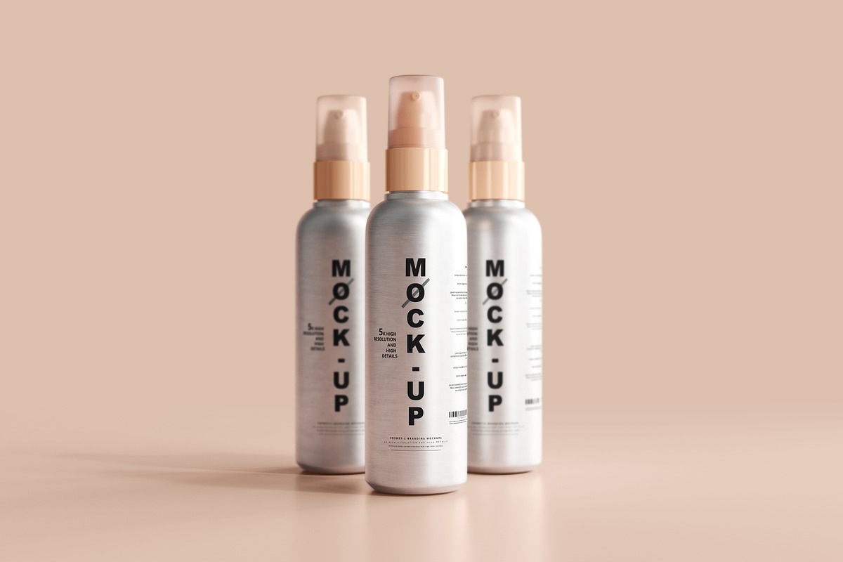 Aluminum Cosmetic Mockup Bundle, a Cups & Container Mockup by pmvch (Photo 41 of 206)