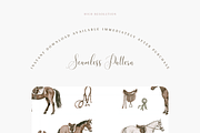 Elegant Horse Seamless Pattern, a Pattern Graphic by Pati Charm Studio (Thumbnail 2 of 6)