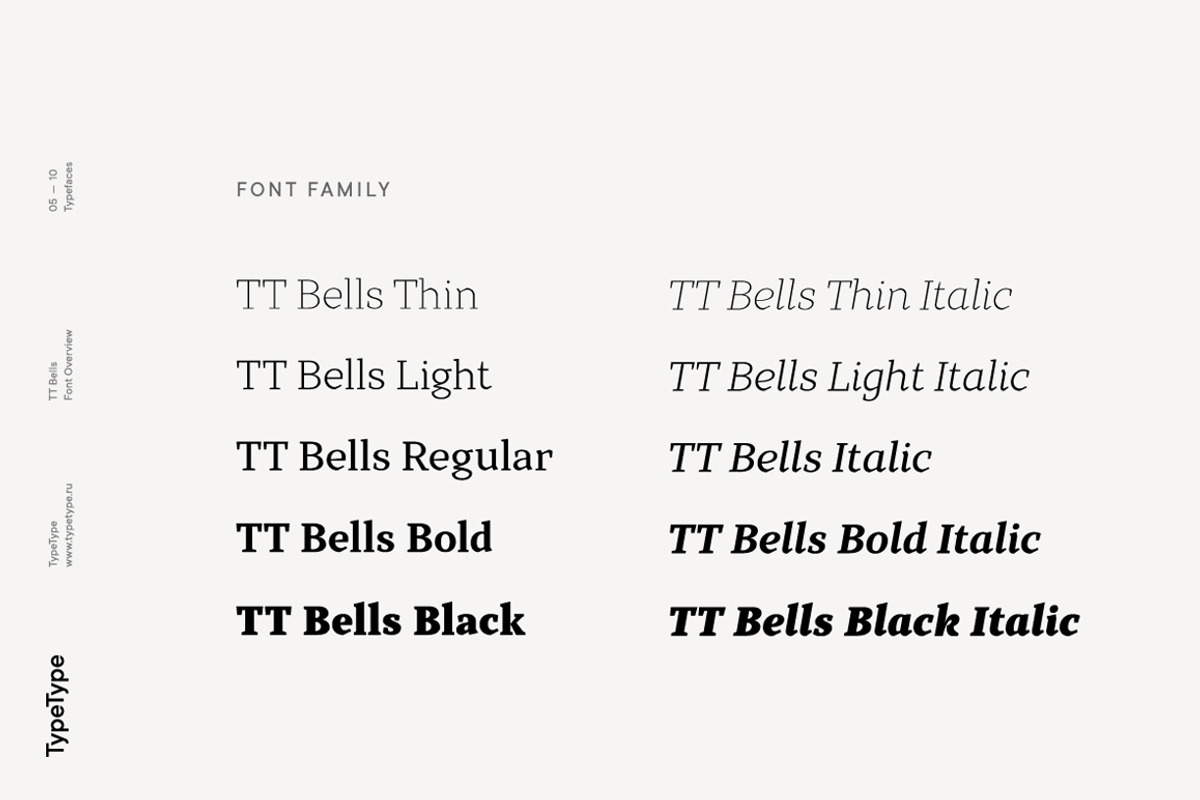 TT Bells, a Serif Font by TypeType (Photo 5 of 11)