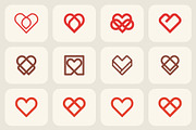 Modern Heart Line Logo Set, a Branding & Logo Template by Vectorium Studio (Thumbnail 1 of 2)