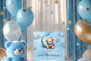 Boy baby shower invitation mockup PS, an Advertising Mockup by Blush Roses Print (Thumbnail 2 of 7)