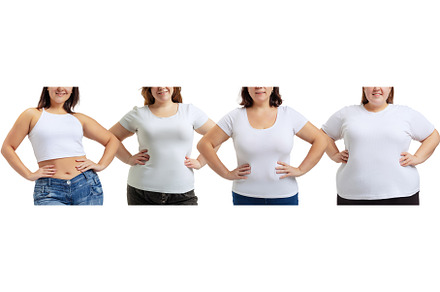 Set of 4 cropped portraits of female, a Person Photo by Volodymyr Melnyk