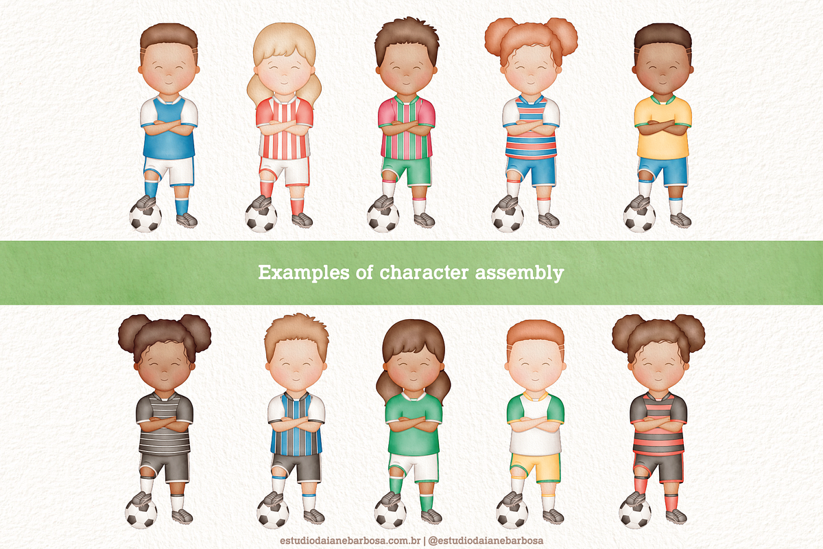 Football - Cliparts Set, an Illustration by Estudio Daiane Barbosa (Photo 9 of 10)