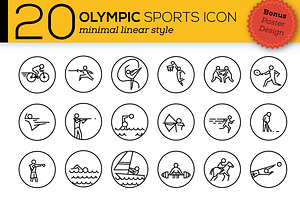 20 Minimal Olympic Vector Icons