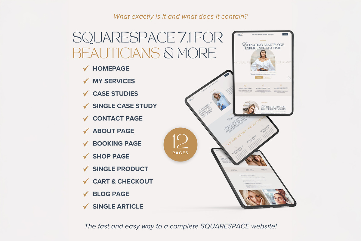 Medspa Squarespace Template preview 3
