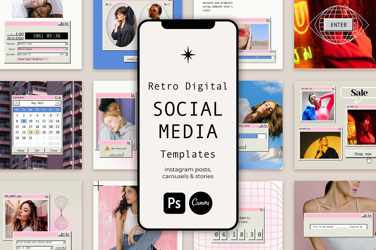 Retro Instagram Template, a Social Media Template by Bonumo (Photo 1 of 16)