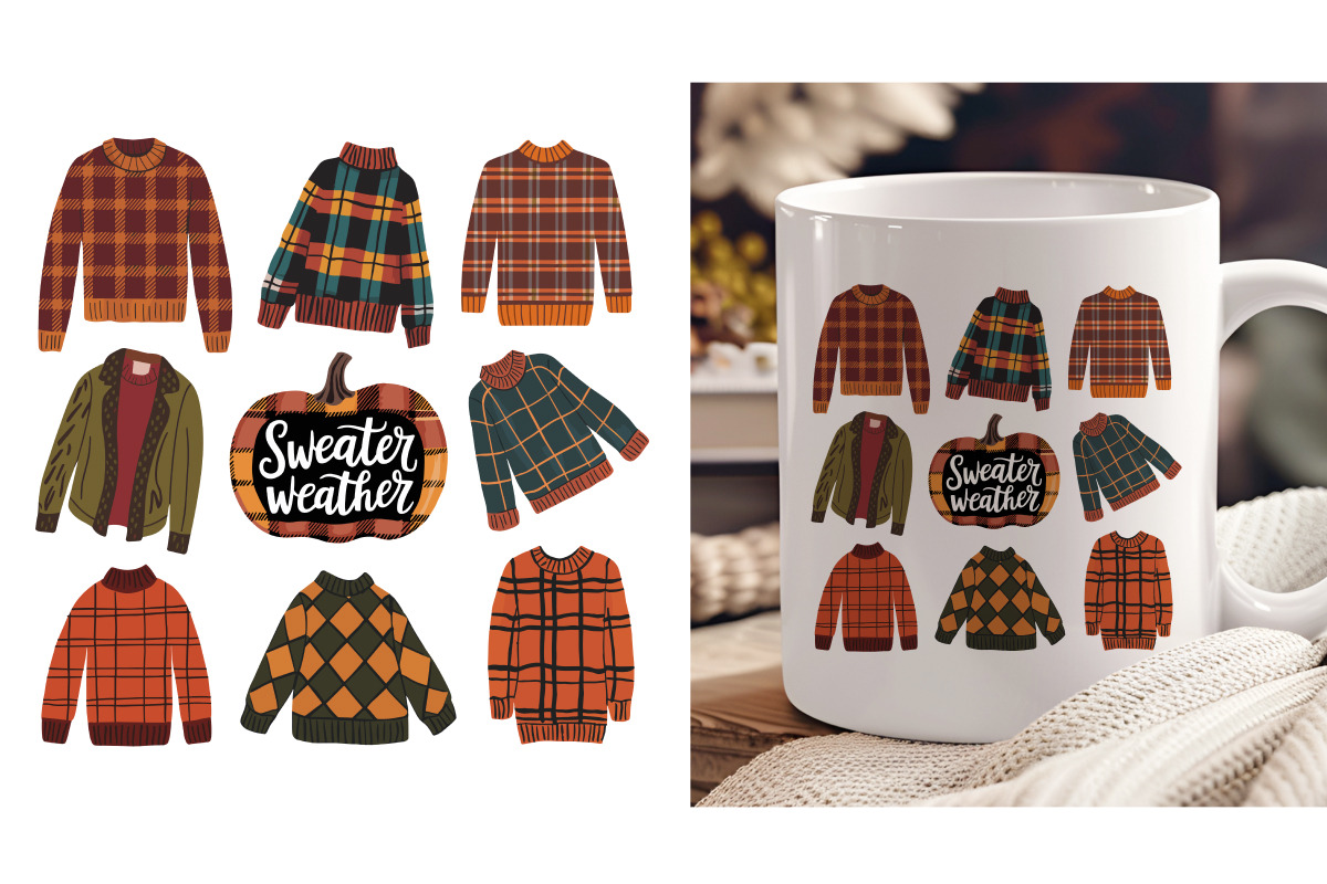 Cozy Fall Set - 15 PNG, EPS, SVG, a Seasonal Illustration by Whimsy Brush Studio (Photo 5 of 9)