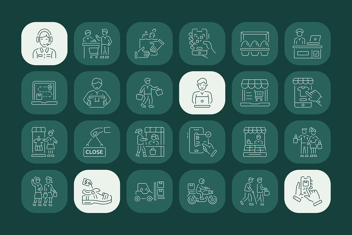 Shopping Icon Art Set, an Outline Icon by Prosymbols (Photo 6 of 7)