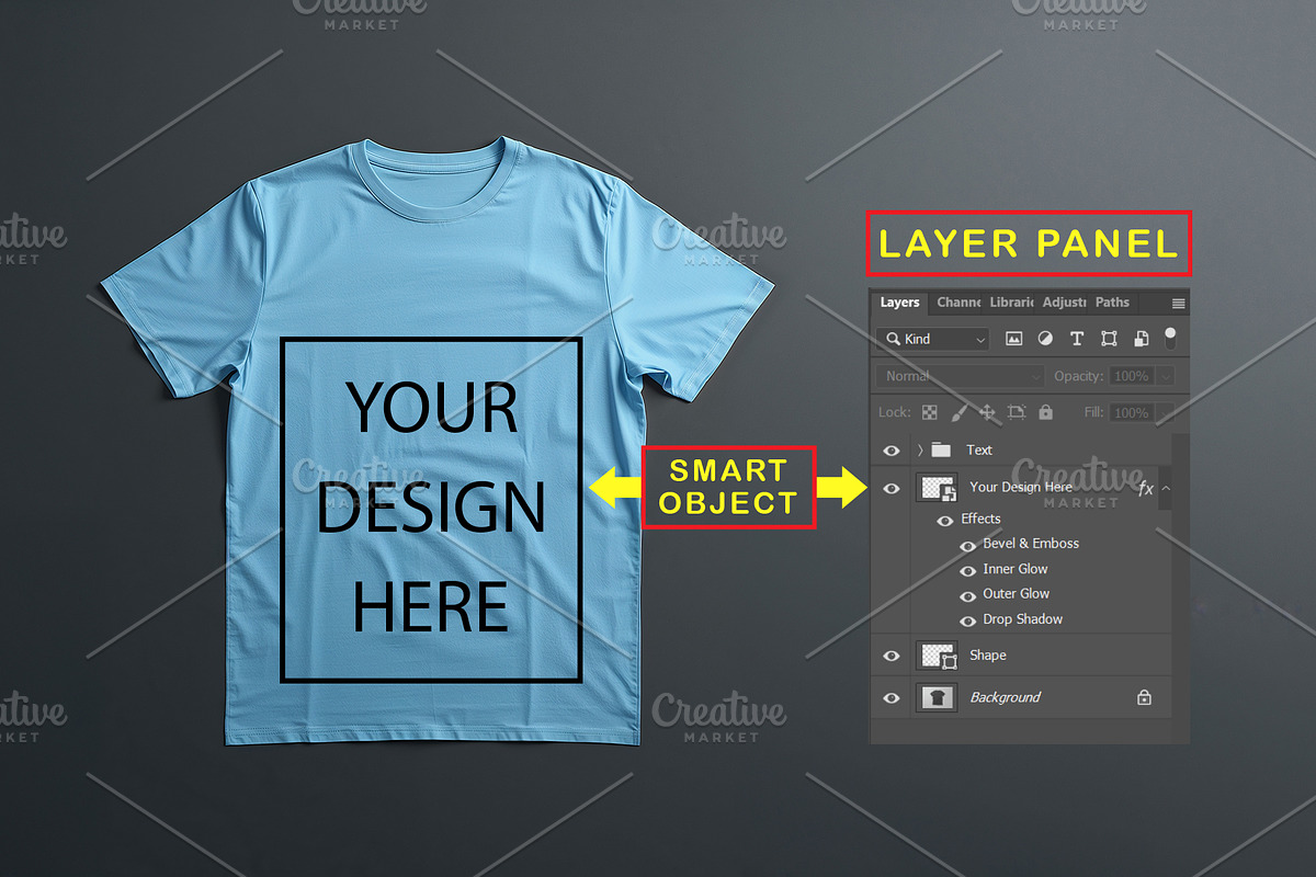 T-Shirt Mockup - Sky Blue Edition, a Shirt Mockup by ForhadGFX (Photo 2 of 12)