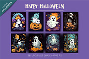 Halloween ghost with pumpkins., an Animal Illustration by KENO Mascots (Thumbnail 4 of 5)