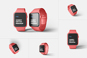 Smart Watch Mockups, a Wearable Device Mockup by artimasa (Thumbnail 1 of 5)