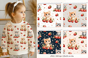 Sweet Meowberry Patterns & Clipart, an Animal Illustration by GoldmoonUA (Thumbnail 2 of 5)