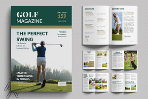 Golf Magazine Template, a Brochure Template by MightyDesign