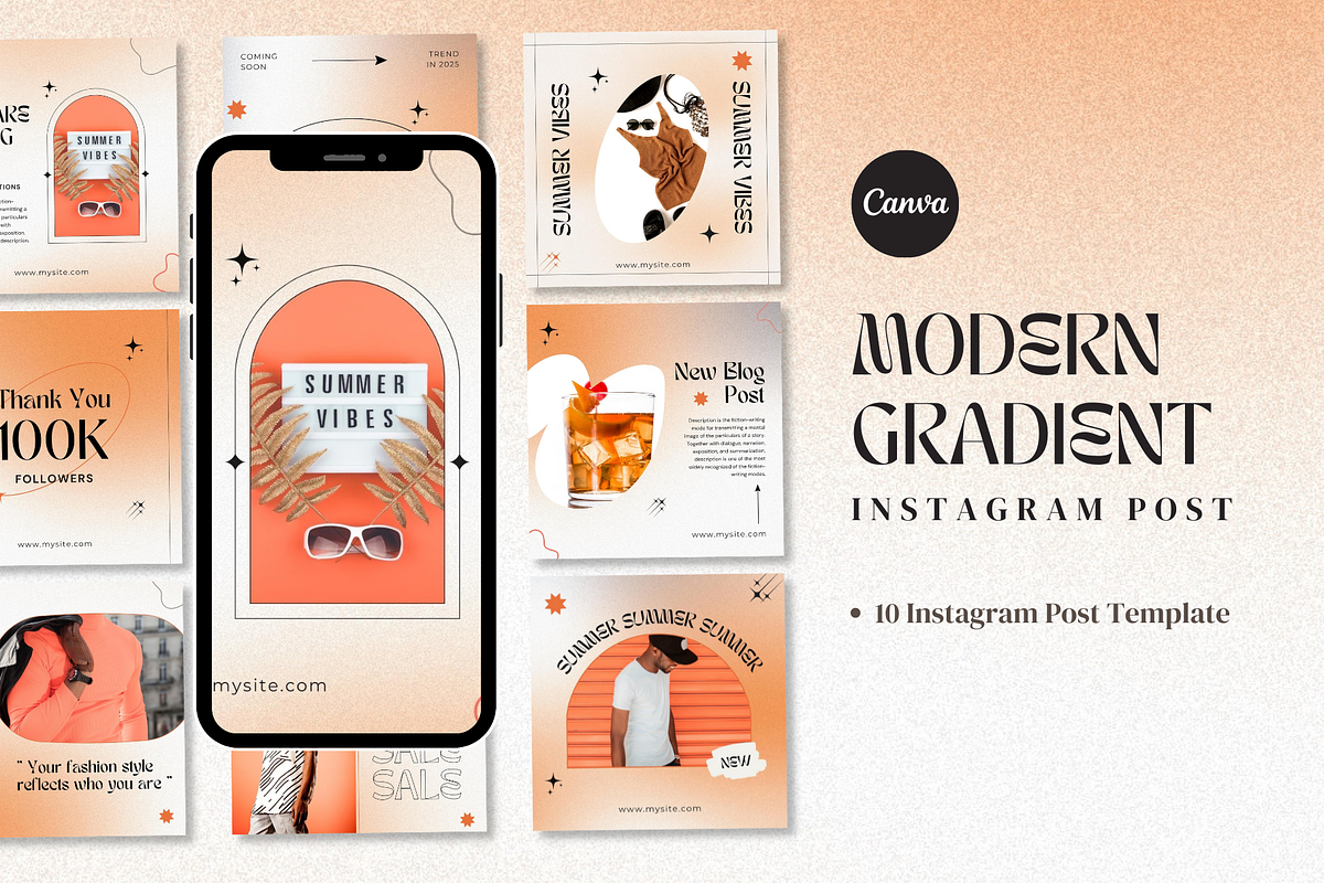 Modern Gradient - Instagram Canva, a Social Media Template by Ibrahima ...