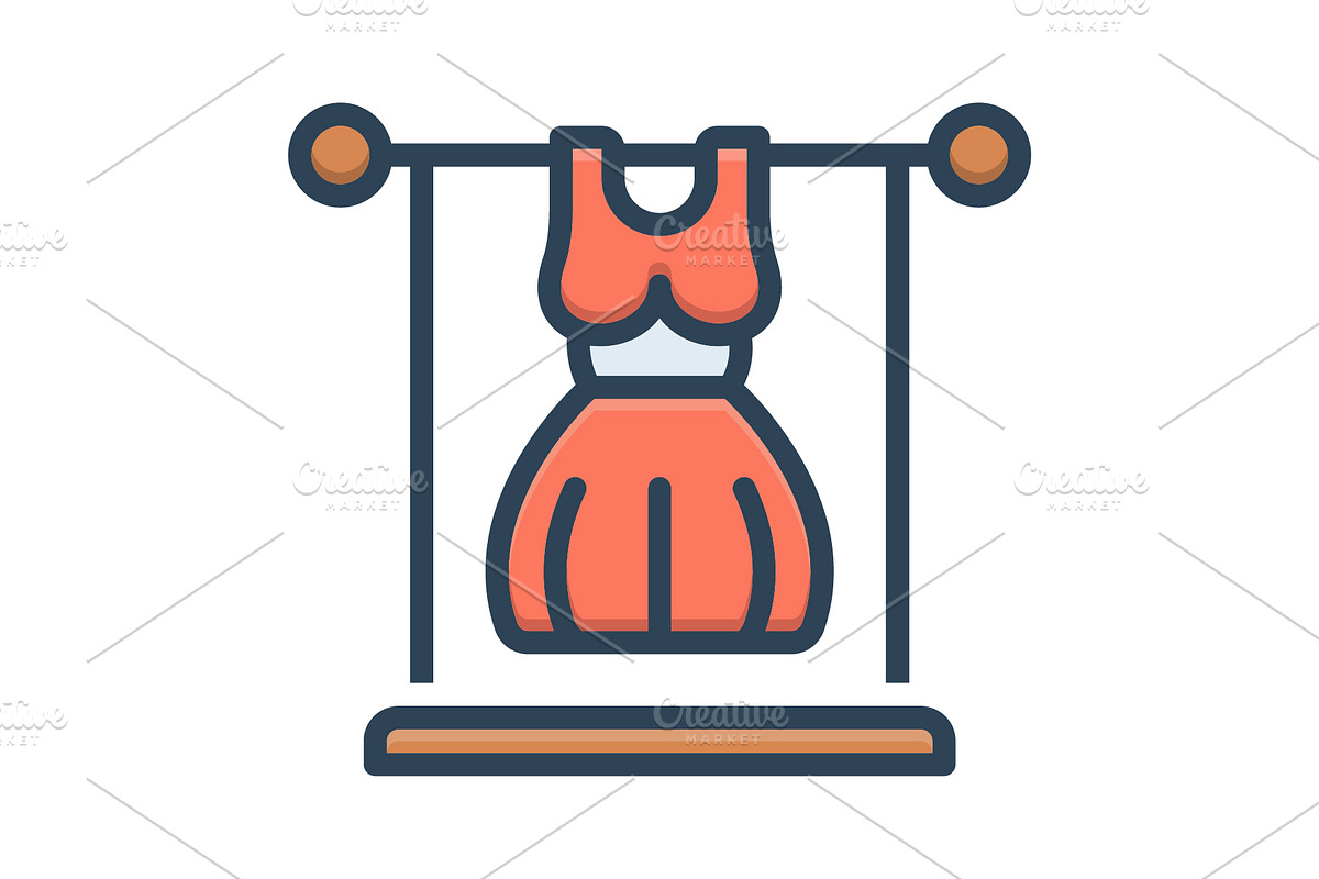 Costumes gown color icon, a Duotone Icon by Creative priyanka