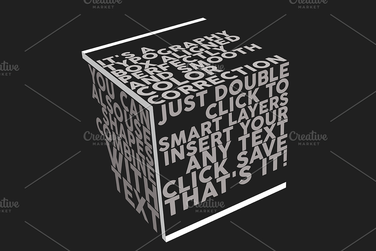 3D Typography PSD Mockup, a Print Template by Sinlatown (Photo 8 of 9)