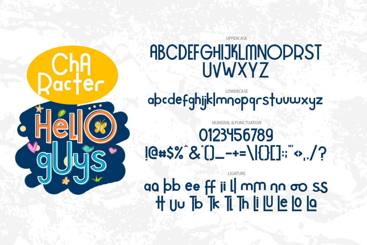 Hello Guys Layered Font preview 6
