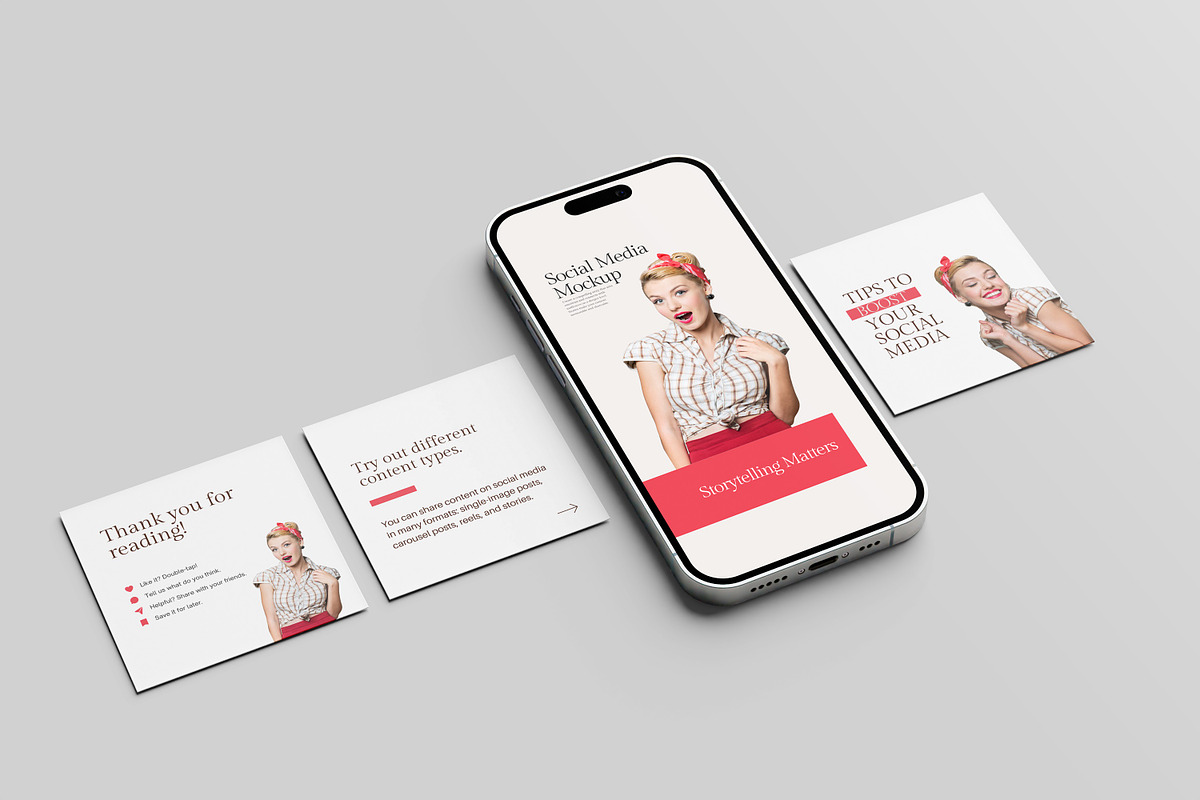 Social Media Mockup, an iPhone Mockup by Graphic_world89 (Photo 2 of 7)