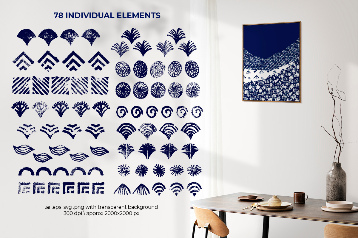 Japanese Vector Patterns & Elements, a Pattern Graphic by Julie&Taily (Photo 2 of 24)