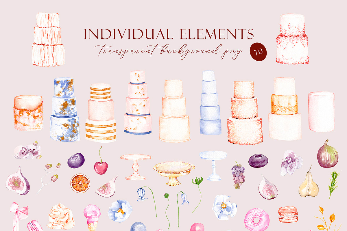 Watercolor personalized cake creator, a Person Illustration by MariGraphic boutique (Photo 10 of 10)