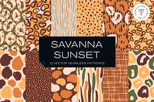 Abstract Animal Print Pattern Set